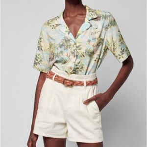 Faherty Oahu Breeze Hawaiian Tropical Beach Button Up Top Shirt Medium